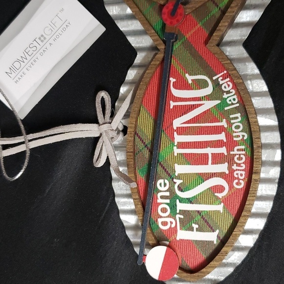 Ganz NWT "Gone fishing catch you later!" Multitextured Orn… - Picture 2 of 4